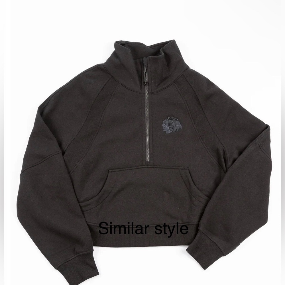 Chicago Blackhawks quarter zip sweater with pockets
